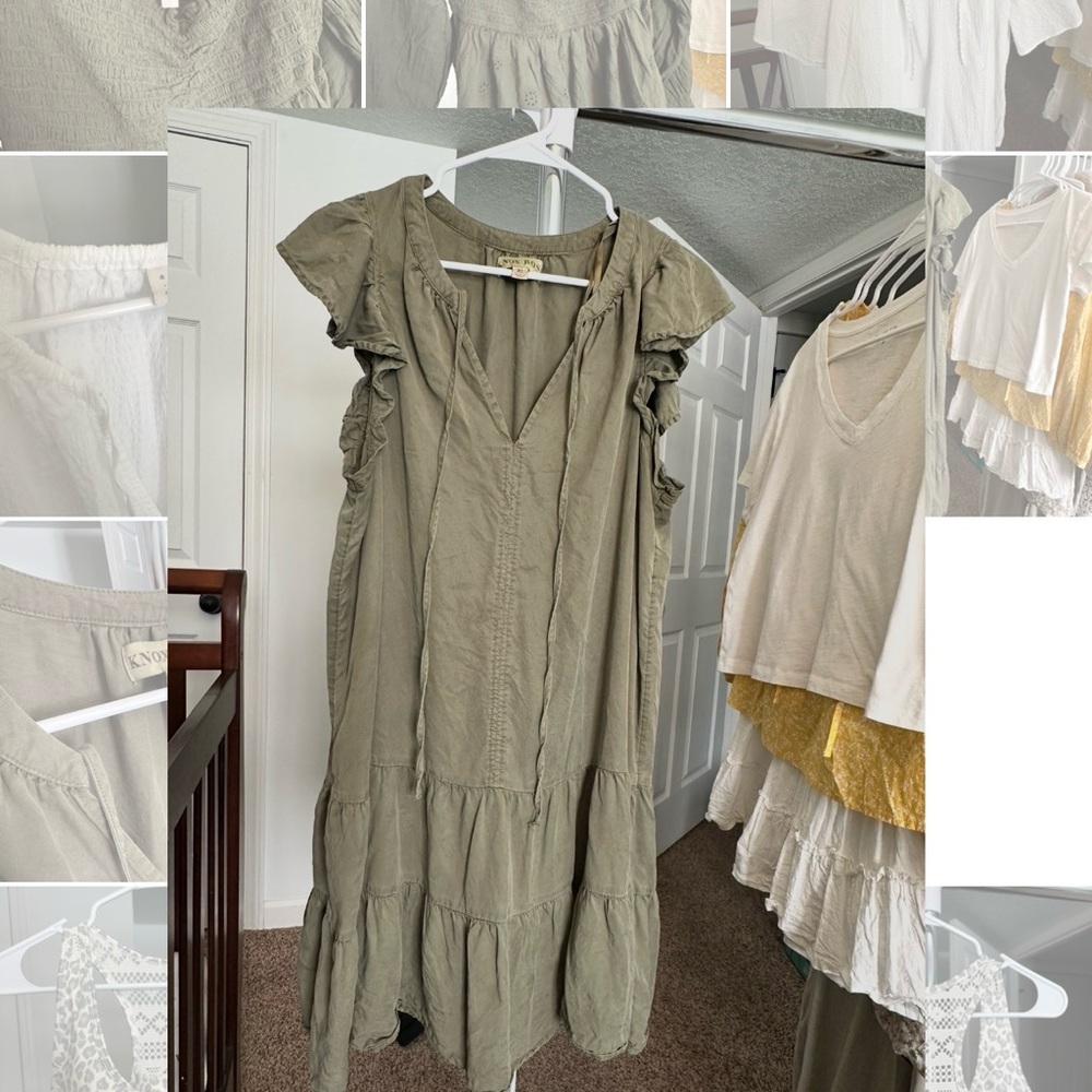 Knox Rose Sage Green Midi Dress